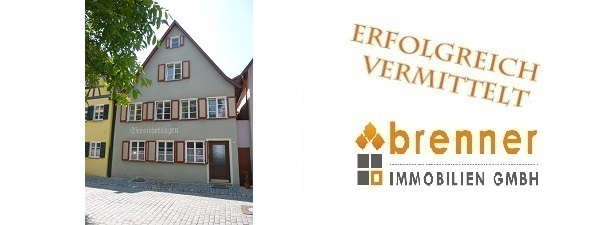 Erfolgreich verkauft: Altstadthaus mit 3 Wohneinheiten in Dinkelsbühl