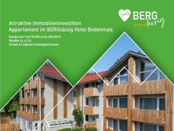 Attraktive Investition: Appartement ( Nr. 6 ) im BERGlässig Hotel, Bodenmais, 94249 Bodenmais, Wohnanlagen